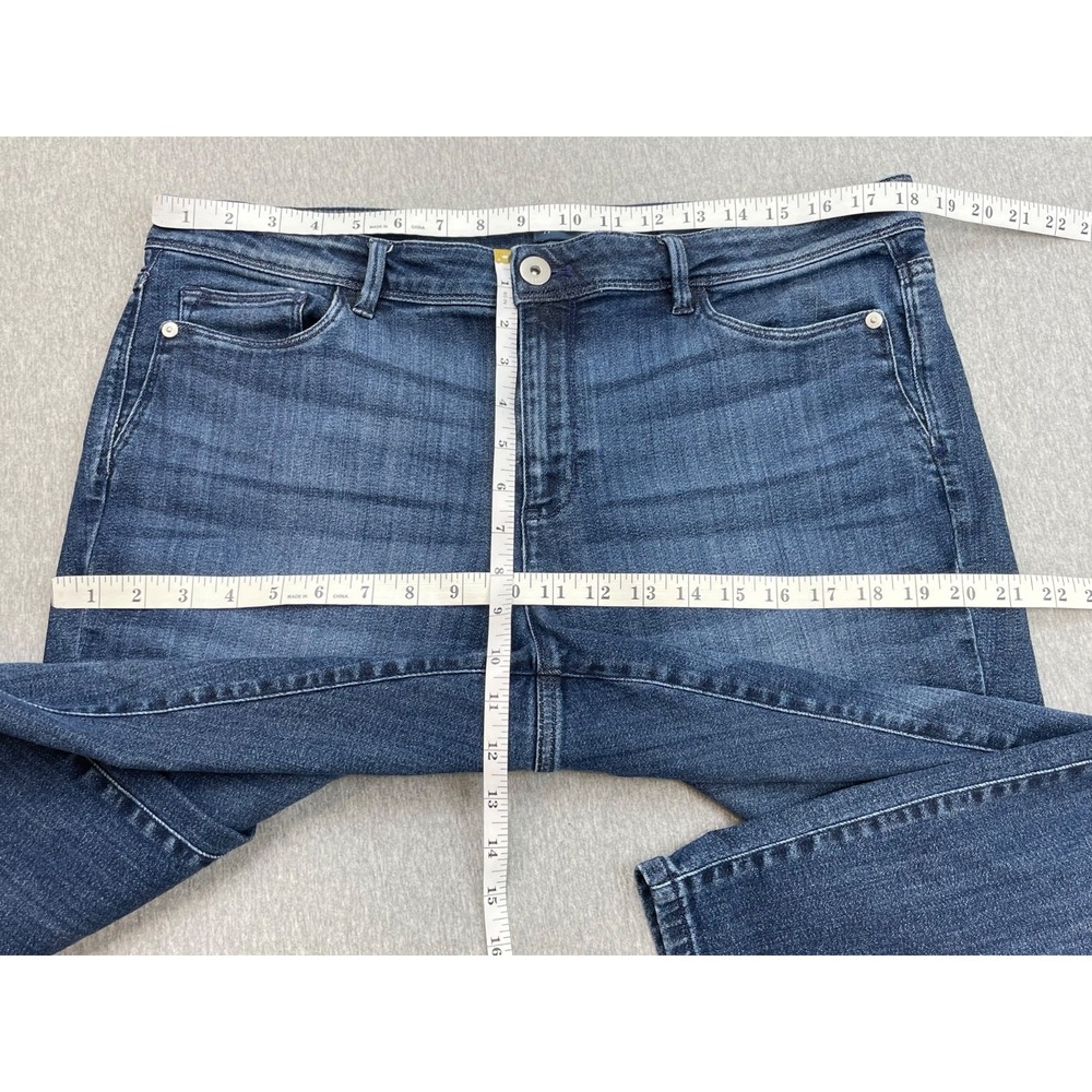 J Jill Denim Jeans Womens 14 Blue Cotton Blend Stretch Mid-Rise Slim Ankle - Picture 7 of 8